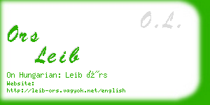 ors leib business card
